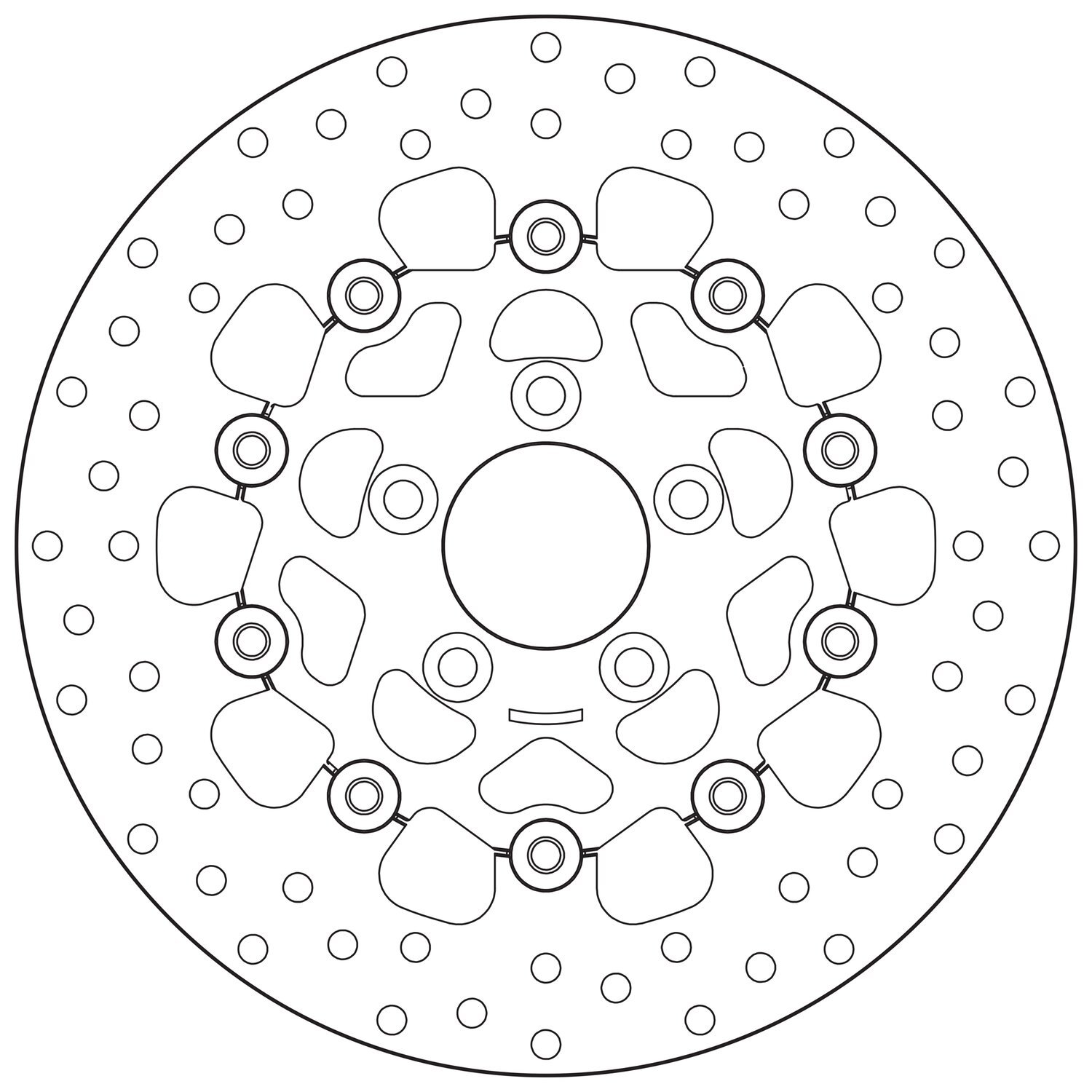 Brembo, stainless floating brake rotor. Rear