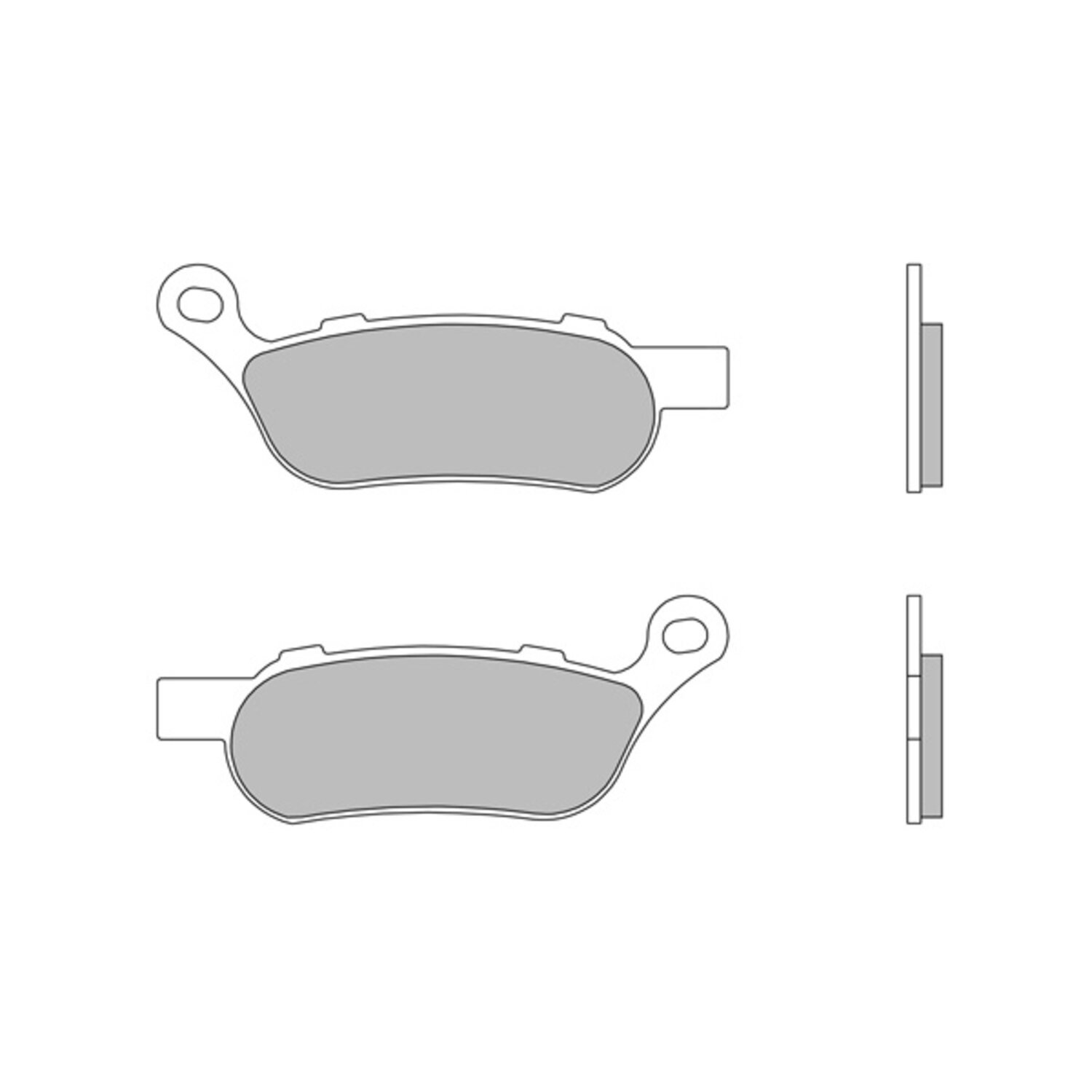 Brembo, brake pad set. Sintered. Rear