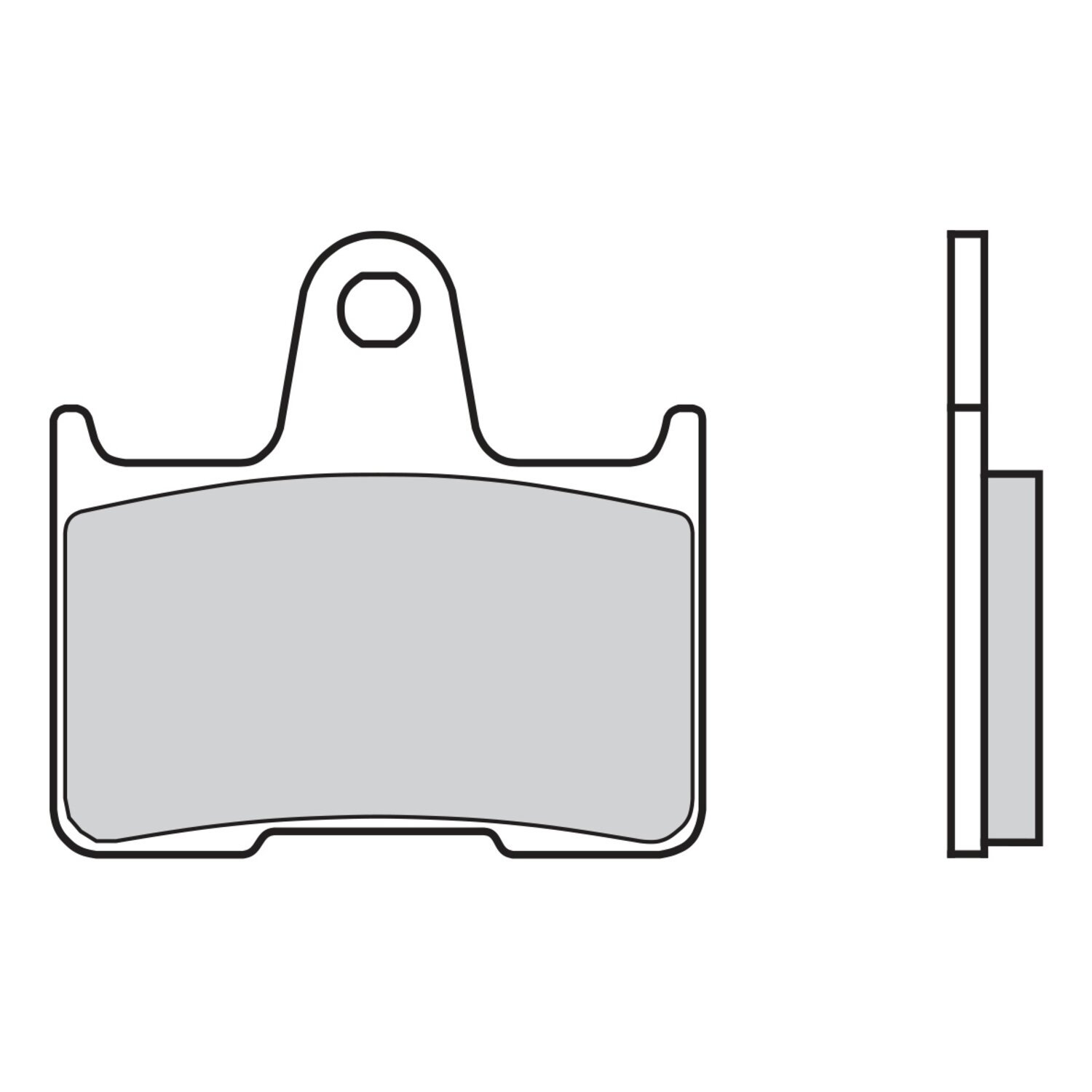 Brembo, brake pad set. Organic. Rear