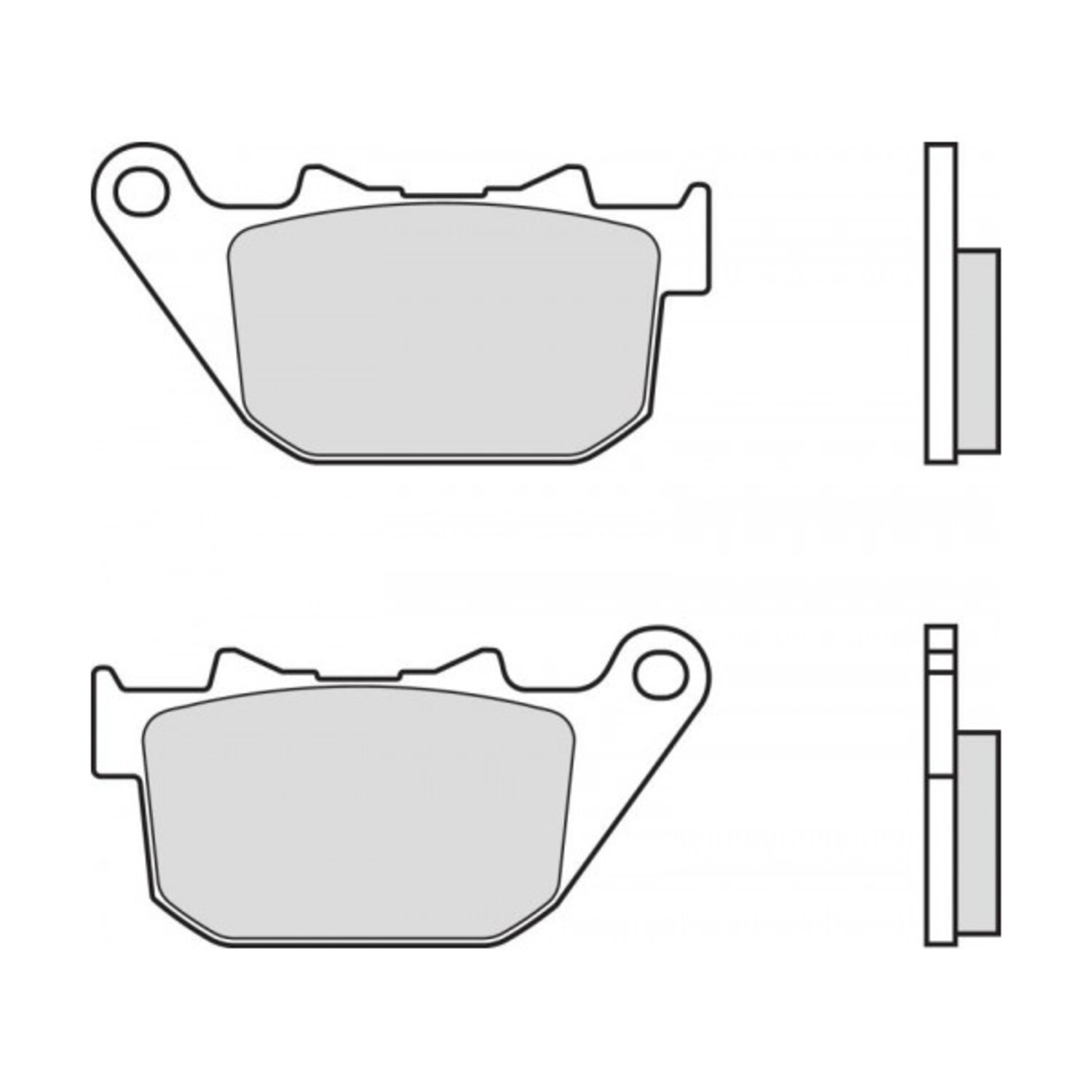 Brembo, brake pad set. Sintered. Rear