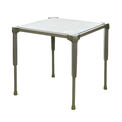 Foldable lightweight camping table. Made of aluminum and equipped with a handy system for quickly assembling/disassembling the table. Compact design to take with you, perfect for fishing, an outdoor trip, in a campervan etc. Characteristics:
- Table: aluminum
- Frame: PP and dia. 26mm aluminum 
- High-quality materials
- Easy to carry with a sturdy handle
- Fitted with a sturdy cove