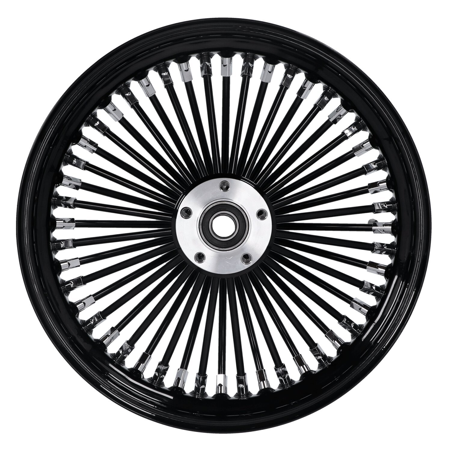 MCS radial 48 fat spoke rear wheel 3.50 x 16, Black