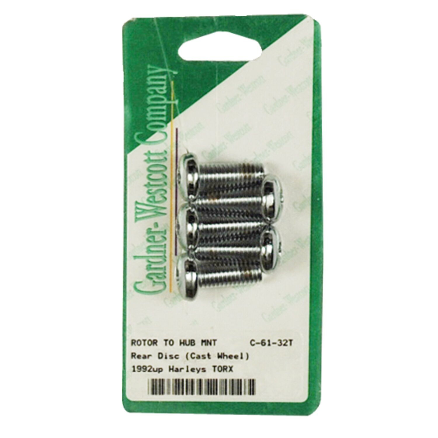 Garner-Westcott, front/rear brake rotor bolt kit. Torx, Chrome