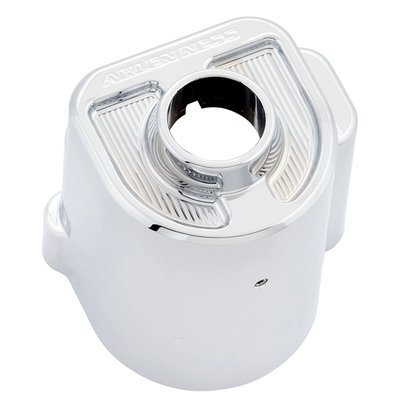 Silver anodized finish. CNC machined billet aluminum cover used when converting to a custom handlebar riser assembly. Eliminates the need to relocate your factory ignition switch when going to a custom handlebar riser assembly. Direct bolt-on design allows you to keeps the factory ignition switch & fork lock function, drastically eliminating installation time. Works perfectly with the Method 10 riser assembly or many other aftermarket riser assemblies. 

Note: Style compatible with the Ness 599416/997479/997480 Method 10 riser set and Ness 599449 Method top triple tree.  
Note: The stock plastic gauge nacelle must be removed.