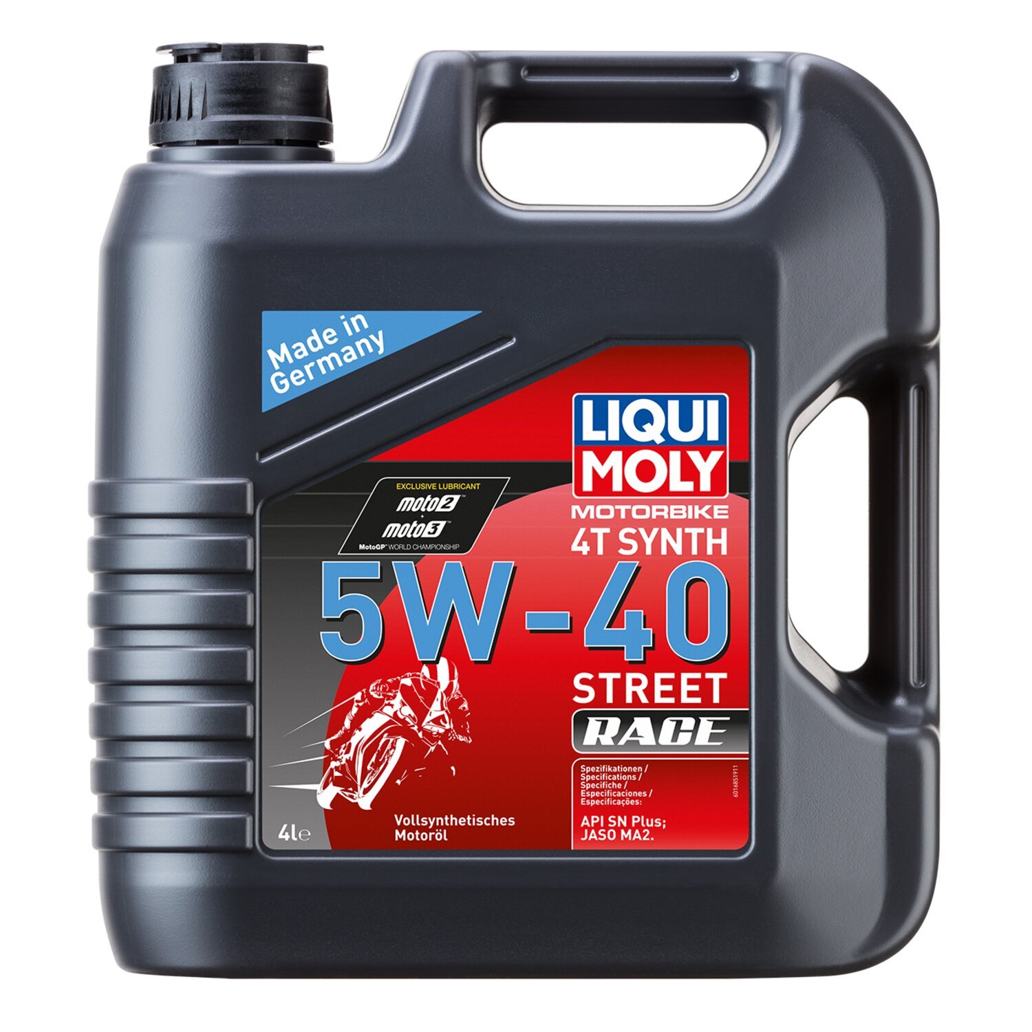 Liqui Moly, 4T Synthetic 5W-40 Street Race motor oil. 4L