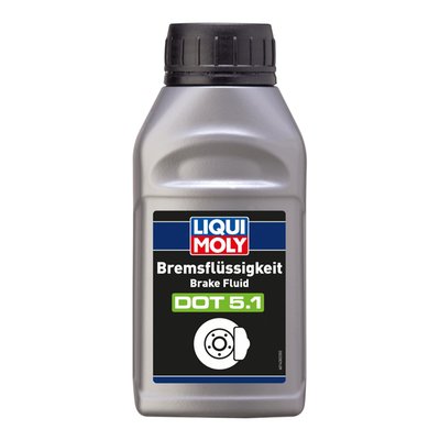 Language label D-GB. 
Synthetic brake fluid based on glycol ethers, alkyl polyglycols and polyglycol esters. It contains inhibitors to prevent the corrosion of metallic brake components and to reduce oxidation at increased temperatures. Specially developed to extend the operating life of components in the hydraulic brake and clutch systems. Excellent wet and dry boiling point, thus ensuring safe braking even after the absorption of some moisture over an extended period of use. Special moisture scavengers help to prevent against the formation of steam bubbles. Specifications & approvals: FMVSS 116 DOT 3 • FMVSS 116 DOT 4 • FMVSS 116 DOT 5.1 • ISO 4925 Class 3 • ISO 4925 Class 4 • ISO 4925 Class 5.1 • SAE J 1703 • SAE J 1704. 
Note: Brake fluid is hygroscopic (attracts water) and must be kept in sealed containers. 
- Suitable for use in ABS brake systems 
- Excellent viscosity/temperature properties 
- High thermal stability 
- Assures a high degree of lubricating action on all moving components in the hydraulic brake circuit 
- Outstanding protection against the formation of steam bubbles 
- Excellent elastomer compatibility 
- Excellent low temperature behavior 
- Can be used with all conventional brake fluid bleeding devices 
- Can be mixed with other synthetic brake fluids 
- High wet and dry boiling points 
- ERBP > 260 °C ISO 4925.6.1 
- ERBP, wet > 180 °C ISO 4925.6.1 