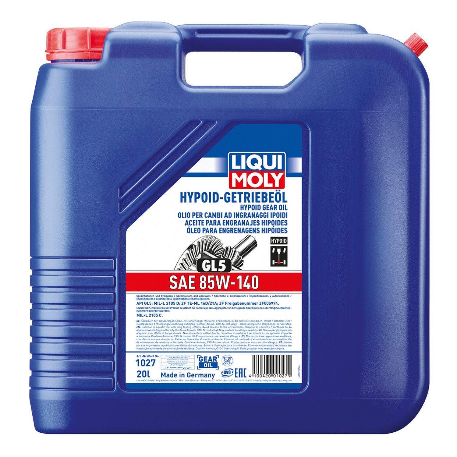 Liqui Moly, gear oil SAE 85W-140. 20 liter