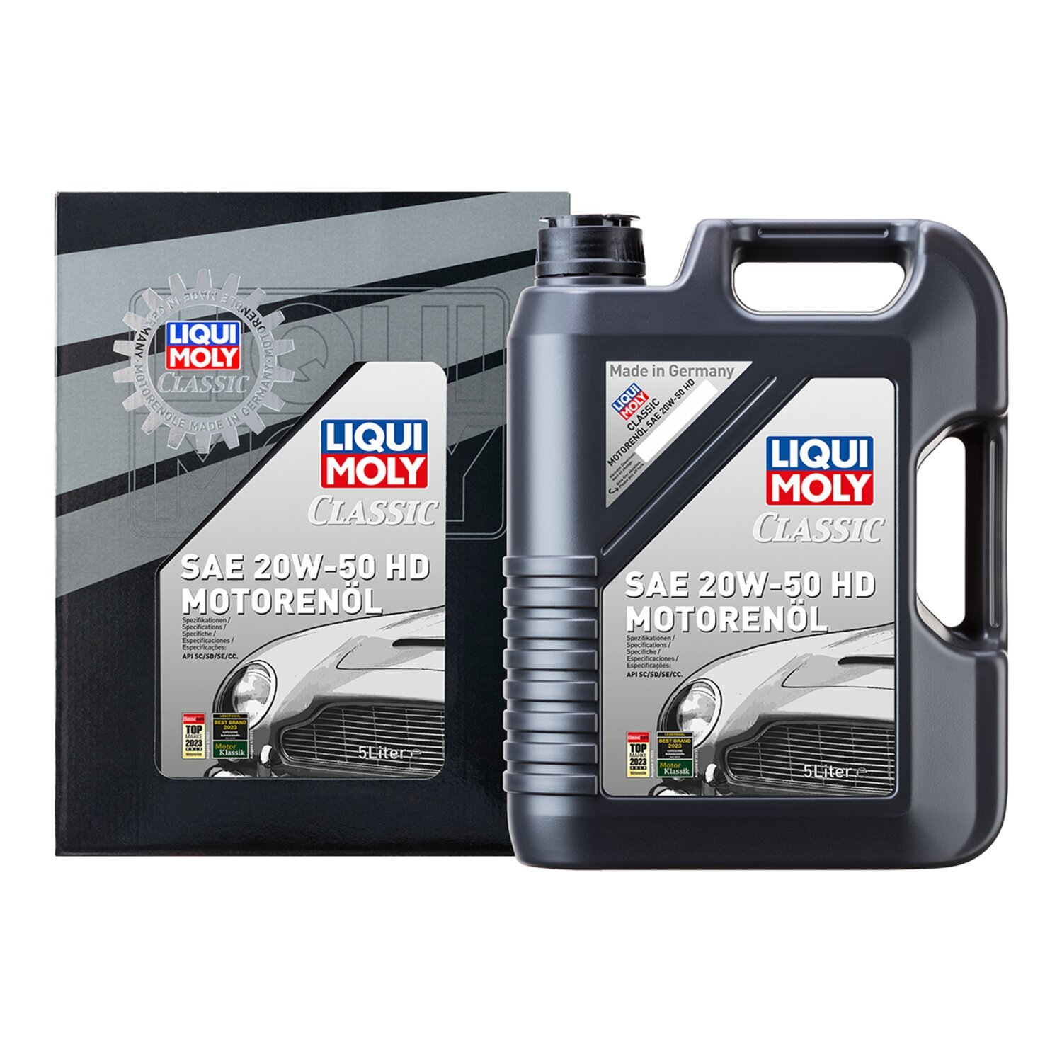 Liqui Moly, HD classic SAE 20W-50 motor oil. 5 liter