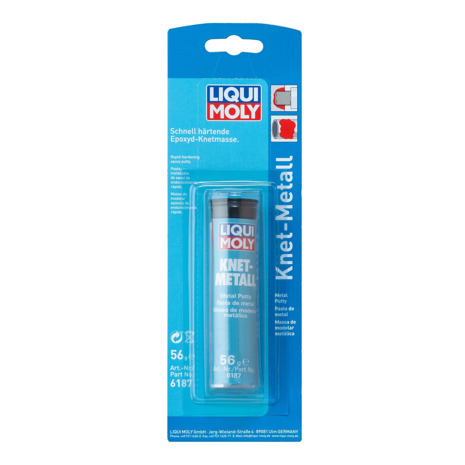 Liqui Moly, metal putty roll. 56 gram