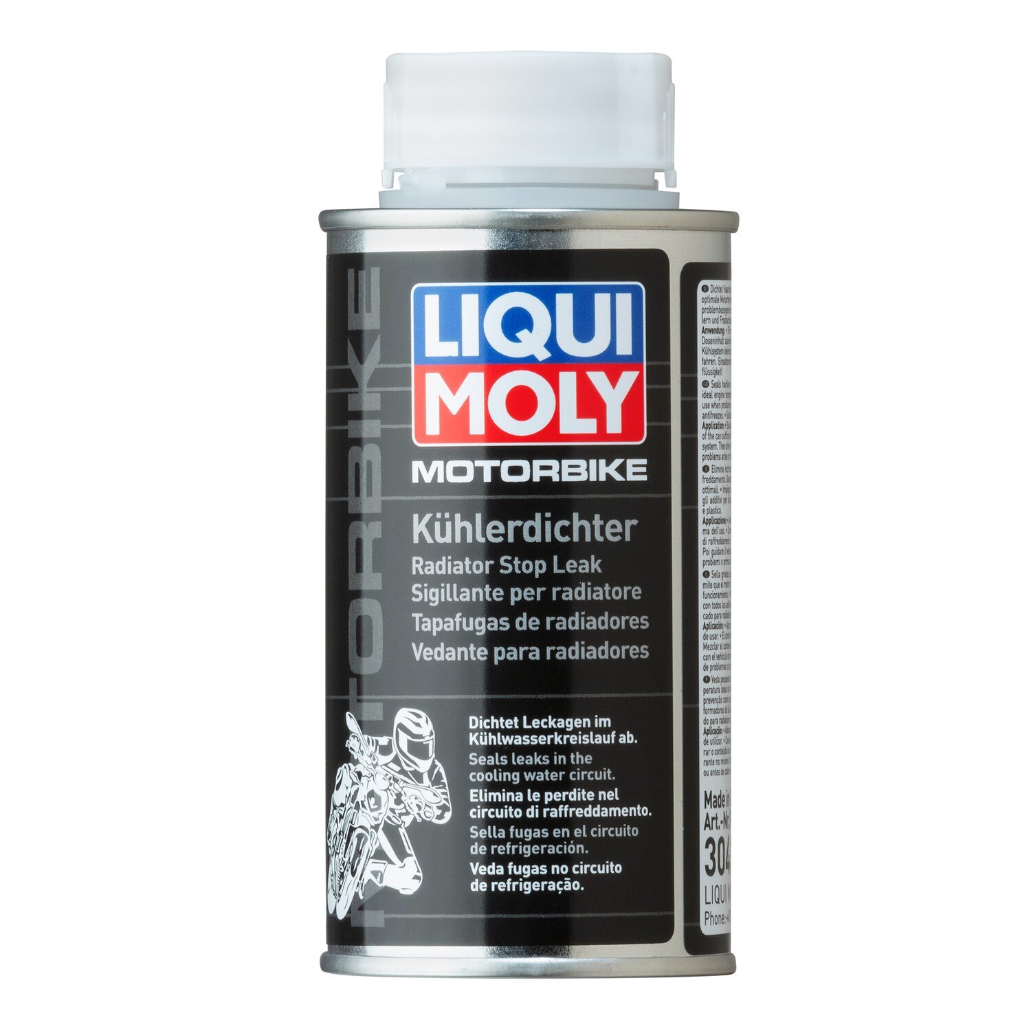 Liqui Moly, motorbike radiator stop leak. 125cc metal can