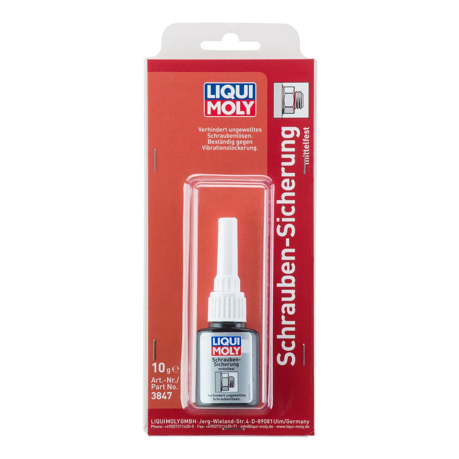 Liqui Moly, thread locker. Medium strength. 10 gram blister
