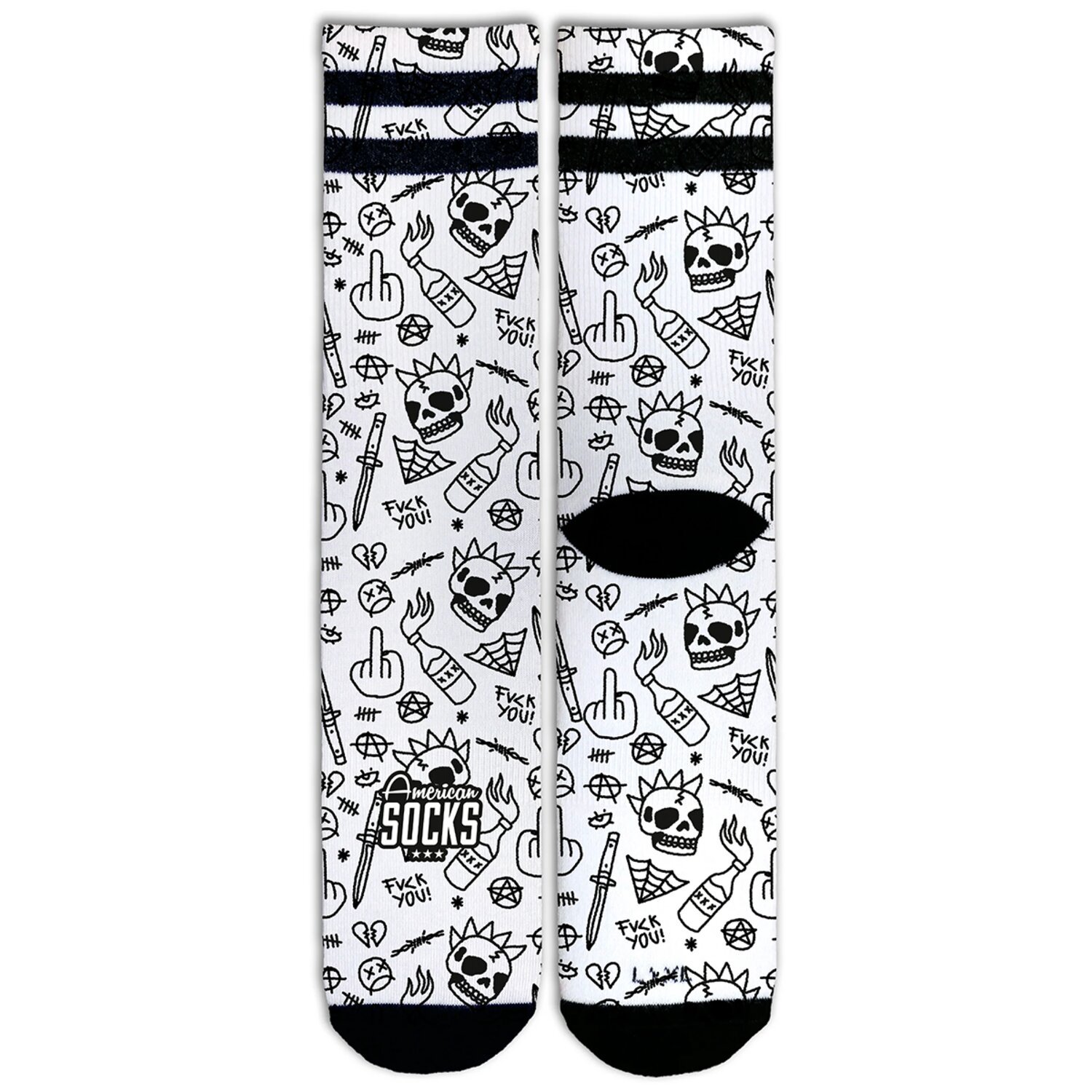 American Socks No Direction Signature socks, Black, S/M
