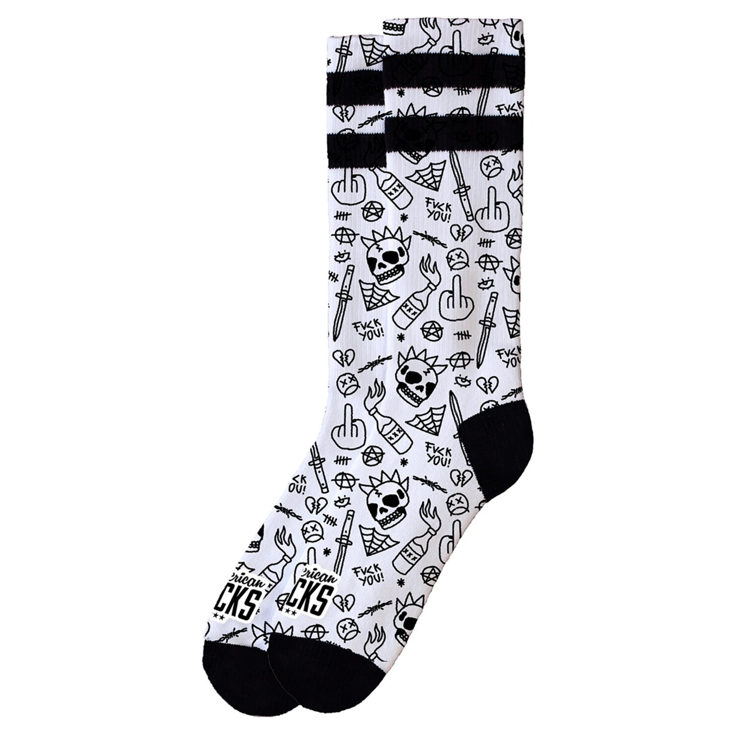 American Socks No Direction Signature socks, Black, S/M