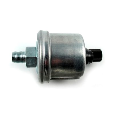 M10 x 1.0 threaded, self sealing. Universal use as oil pressure sensor for an oil pressure gauge. 
Note: For use with an oil pressure gauge only. Not for use for on/off function of oil pressure indicator lights.
- Total length incl. thread and connections: 80 mm 
- Maximum diameter: 46 mm. 