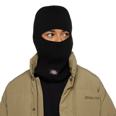 The Dickies Rib balaclava is a cold weather essential made out of acrylic for its washable and anti-bobble properties. A ribbed knit full face-face ski-mask available in black. A warm comfortable piece ready for the elements.