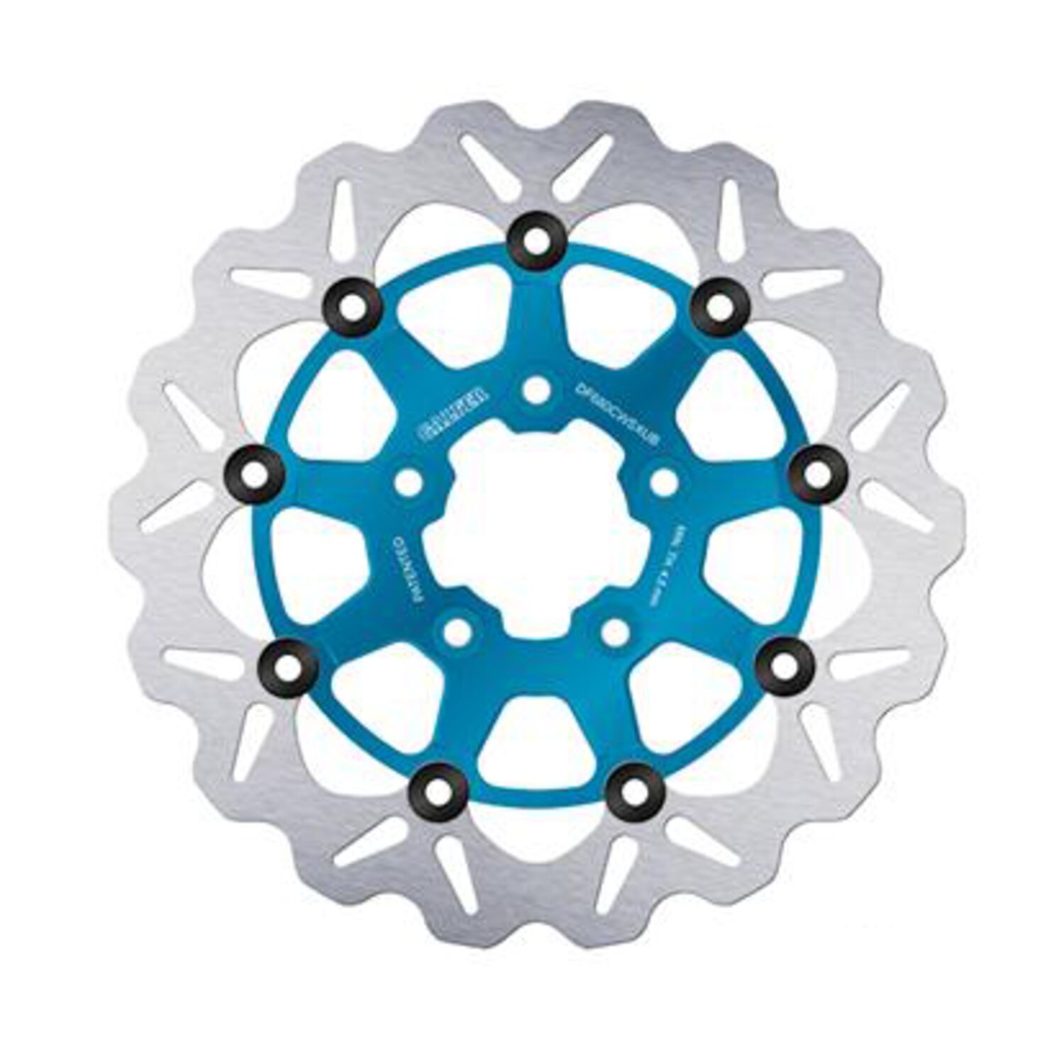 Galfer brake rotor. Wave. Floating. Blue. 330x5mm