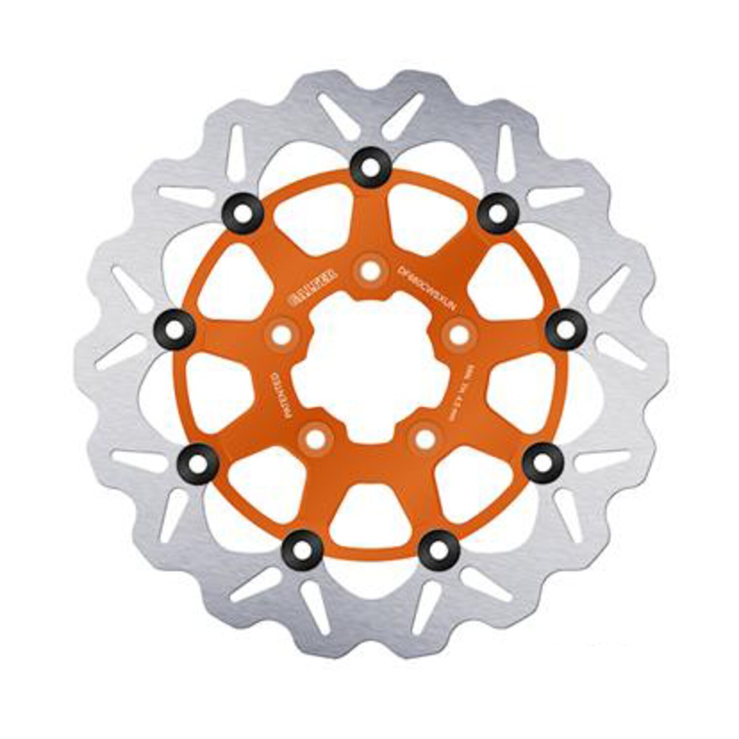 Galfer brake rotor. Wave. Floating. Orange. 330x5mm