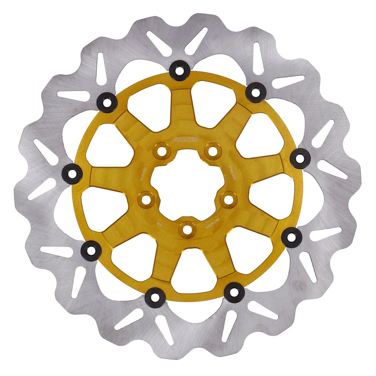 Galfer brake rotor. Wave. Floating. Gold. 330x5mm