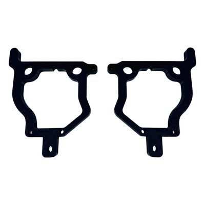 Used to install the 998681 V2 Shark Demon™ Performance LED Road Glide headlamp kit an aftermarket amplifier. Requires no bracket modification or customization. This 16mm spacer kit bolts up to Custom Dynamics® mounting bracket to accommodate larger aftermarket amps like the Rockford Fosgate M5-800X4 amplifier (Dimensions 1.7" x 4.25" x 8.41"). 