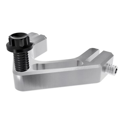 When you want to relocate the stock Softail dual gauges, the stock tank console (OEM 70901156A) that held the gauges, must go. Now the tank looks worse, but here's where this Kraus Softail dash adapter bracket comes in. It allows the mechanic to install a blank dash cover instead, giving a much cleaner and seamless look to the bike.
Note: Will require cutting of factory tank tabs.
