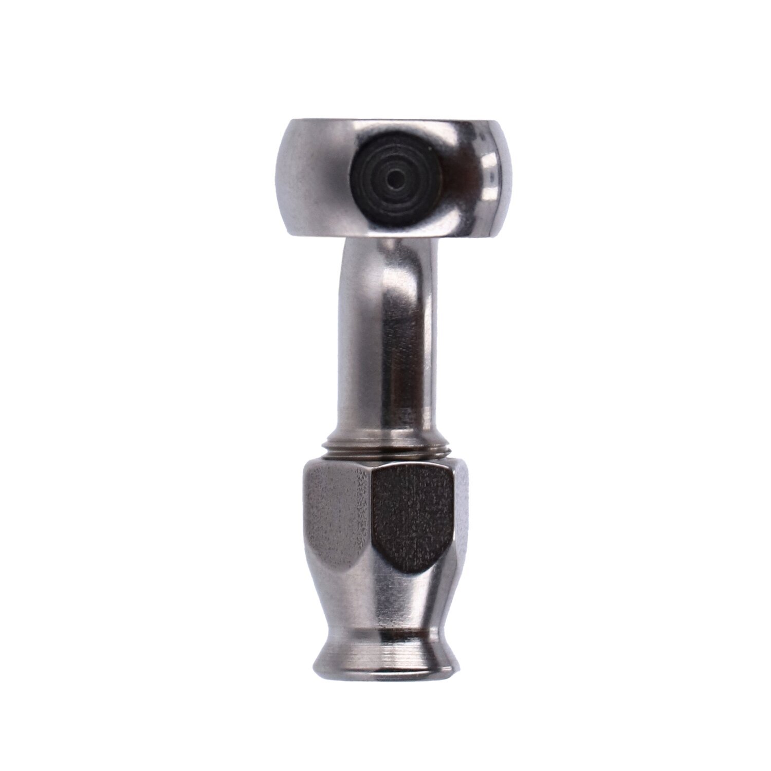 Goodridge, 7/16" (11mm) banjo fitting 90 degree bend. SS