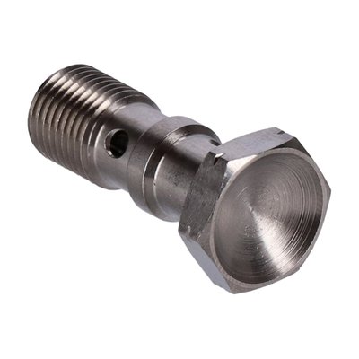 Use with 2 banjos. High polished stainless steel.