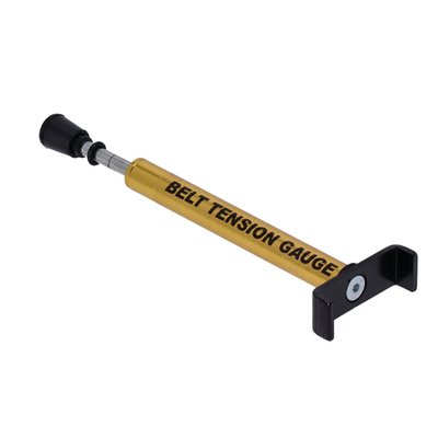 Used to give drive belts correct pre-tension. Insufficent tension or over-tension may damage drive belts. For all belt drive models with a 10 lbs specification. Spring operated. With scaled gauge for easy reference.