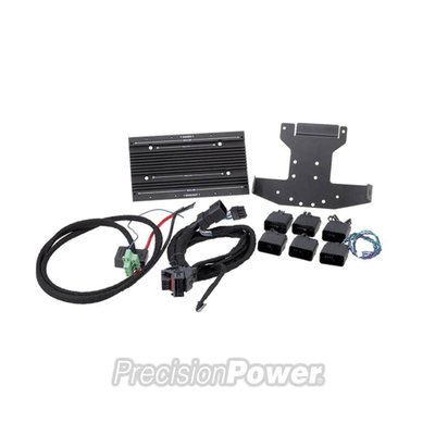 This kit allows you to install the Precision Power MAA4.400 (MCS 999394) compact-chassis amplifier in 2014-up Touring motorcycles. Kit includes everything you need to install your new amp, including wiring harnesses, power/ground, Boom Audio bypass plugs, and adapters for lower front and Tour-Pak speakers. You’ll even get mounting hardware.

Highlights:

Brackets for amp installation in Road Glide & Street Glide fairings

T-Harness for plug-n-lay integration to stock wire harness

High-Level input & speaker output connectors for MAA4.400 (MCS 999394)

8ga power & ground wire with in-line fuse holder included

Power & ground wire connector pre-wired for MAA4.400 (MCS 999394)

Wire harness accommodates installation to alternative amplifiers

CVO™  / Boom Audio™  amplifier by-pass plugs included