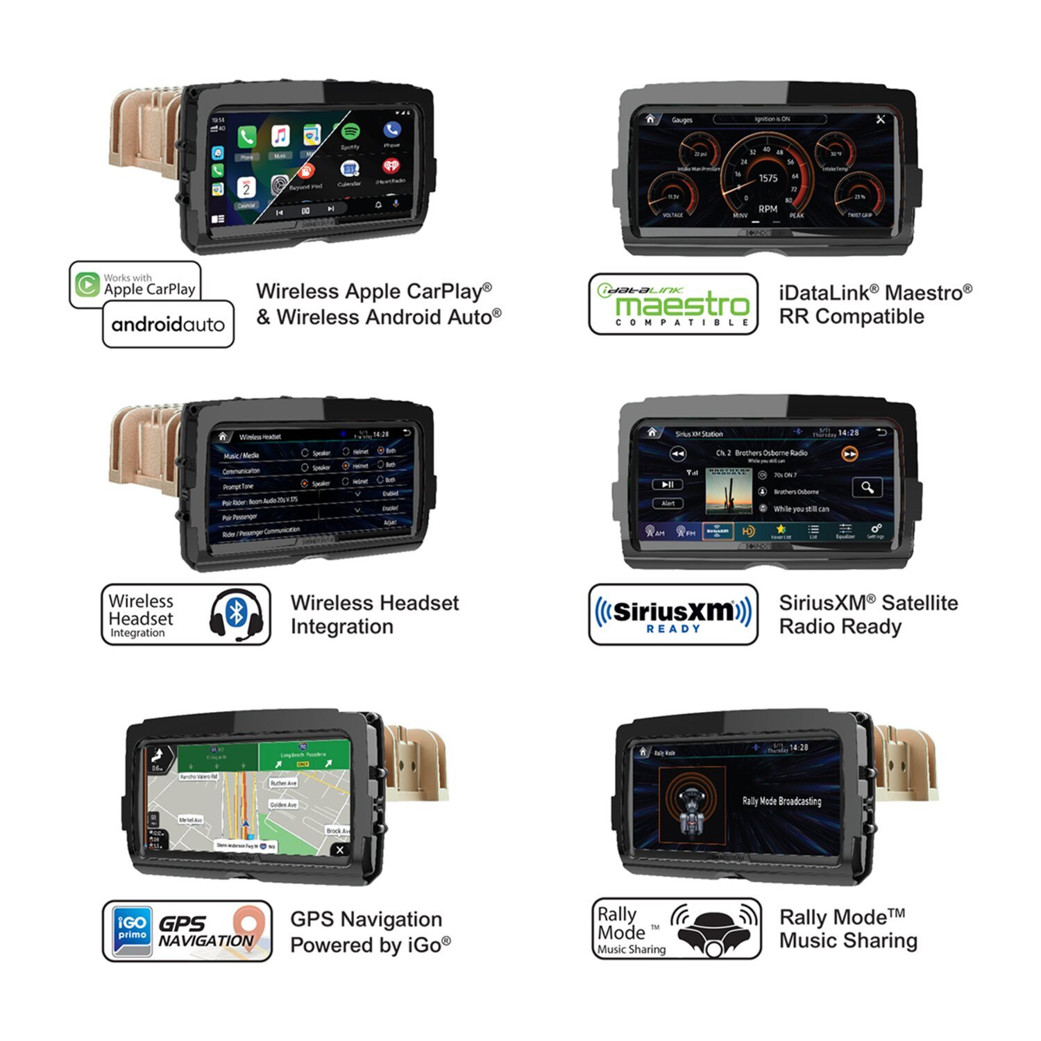 Soundstream, V2 Advanced plug-n-play head unit for H-D