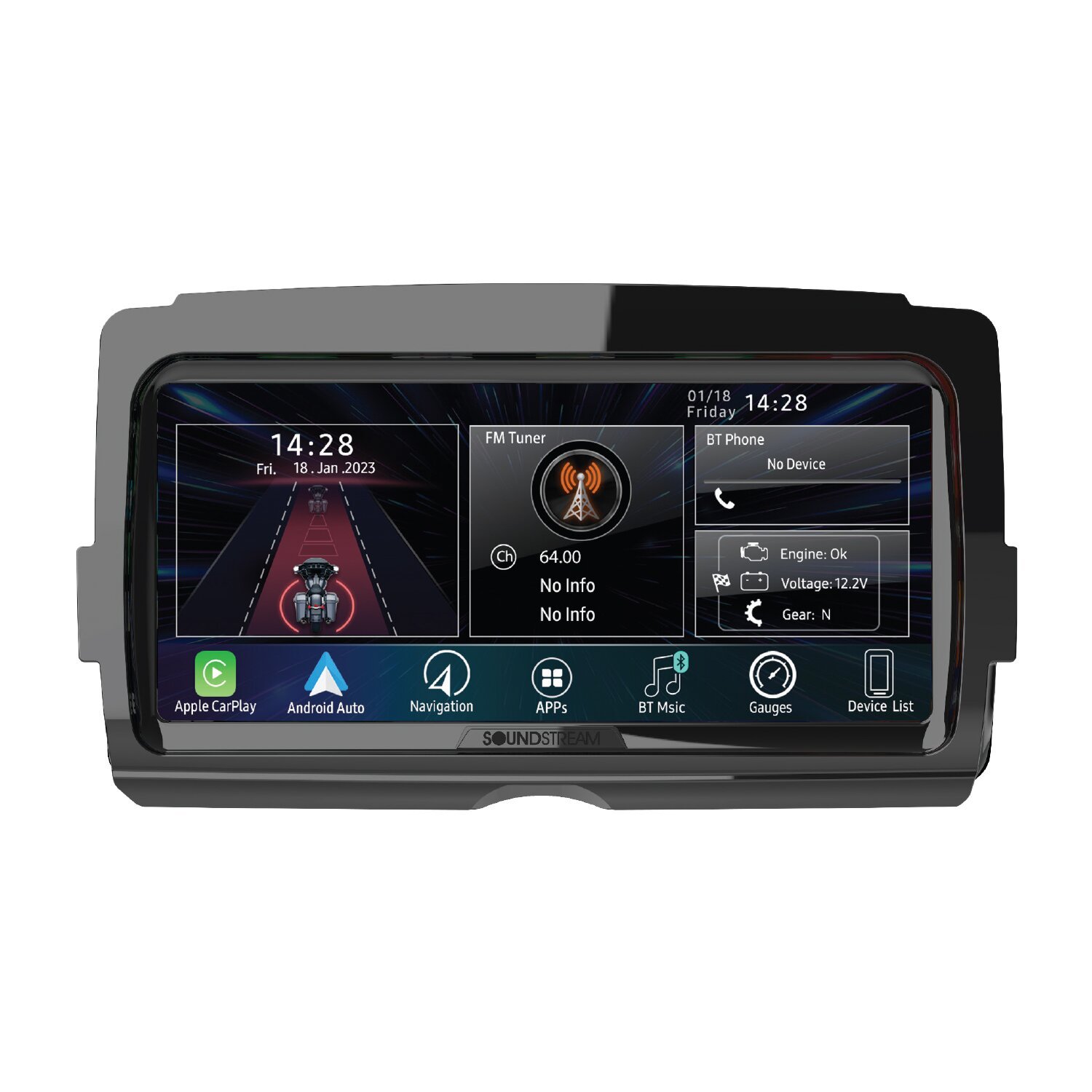 Soundstream, V2 Advanced plug-n-play head unit for H-D
