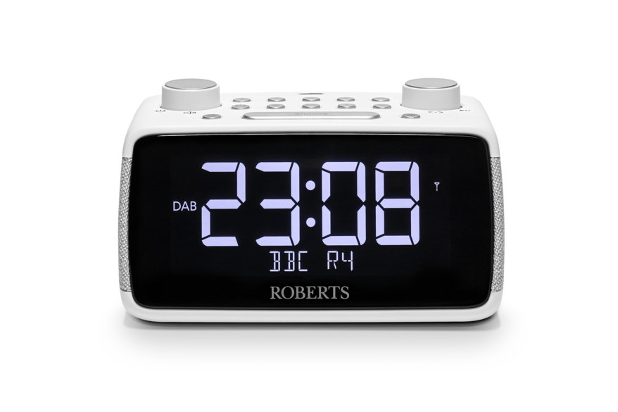 Roberts White Ortus 4 Dab+/Fm Rds Bedside Alarm Clock Radio With Bluetooth