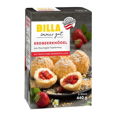 Bild von BILLA Erdbeerknödel