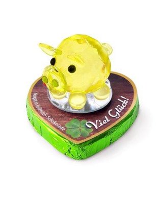 Bild von Heindl Glasschweinchen auf Nougatherz