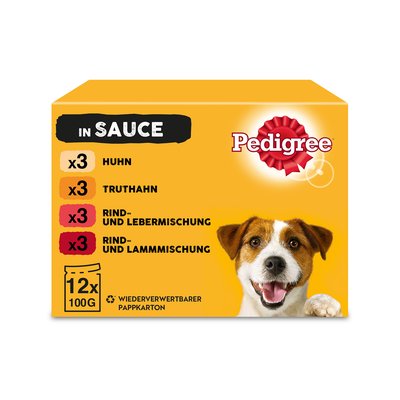 Bild von Pedigree Adult mit Huhn,Truthahn, Rind-&Lebermischung,Rind-&Lammmischung