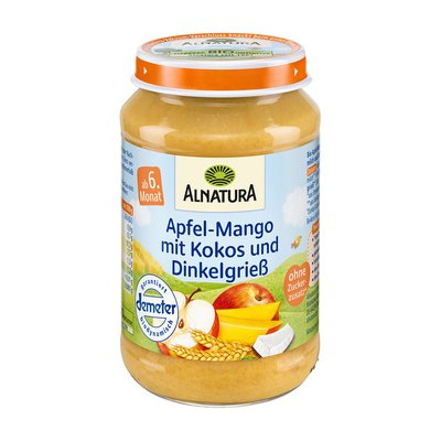 Bild von Alnatura Apfel-Mango-Kokos und Dinkelgrieß