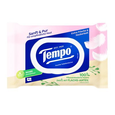 Bild von Tempo Sanft & Pur Feuchte Toilettentücher