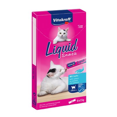 Bild von Vitakraft Liquid Snack mit Lachs 6er