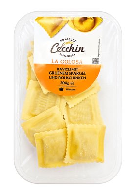 Bild von Ravioli Grüner Spargel und Rohschinken