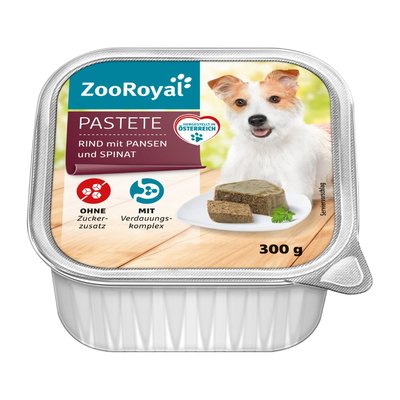 Bild von ZooRoyal Pastete Rind mit Pansen und Spinat