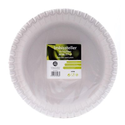 Bild von Imbissteller aus Frischefaser 23cm