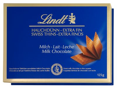 Bild von Lindt Hauchdünn Täfelchen Milch