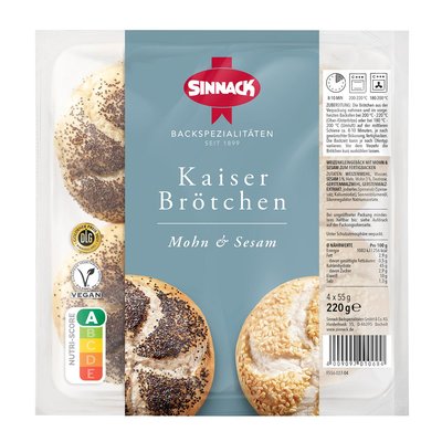 Bild von Sinnack Kaiserbrötchen Mohn-Sesam-Mix