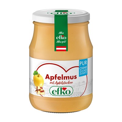 Bild von efko Apfelmus Pur mit Apfelstücken