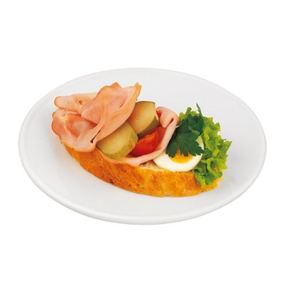 Bild von Sandwich-Brötchen mit Schinken