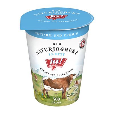Bild von Ja! Natürlich Joghurt Natur mild 1%