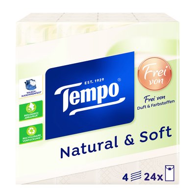 Bild von Tempo Natural & Soft Taschentücher