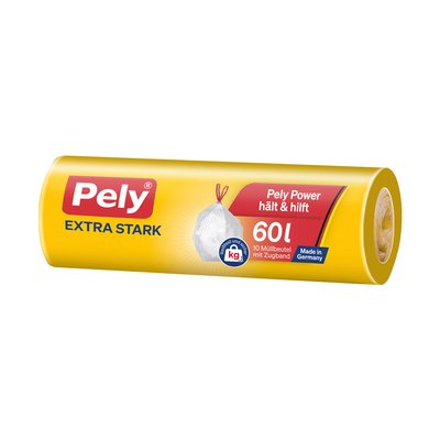 Bild von Pely Zugbandbeutel Extra stark 60 Liter