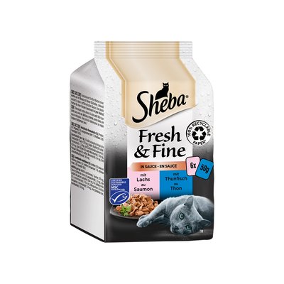 Bild von Sheba Fresh&Fine in Sauce Lachs & Thunfisch