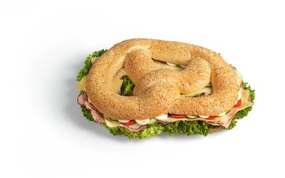 Bild von Party Breze Wurst-Käse Duo Sesam