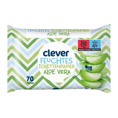 Bild von Clever Feuchtes Toilettenpapier Aloe Vera